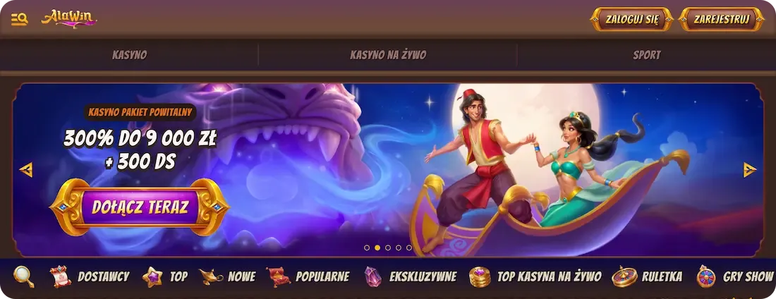 strona kasyna alawin